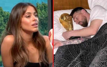 Revelaron la influencia que tuvo Tini Stoessel en la foto viral de Lionel Messi con la Copa del Mundo