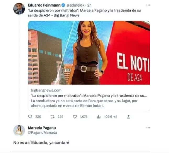 El cruce de Pagano con Eduardo Feinmann