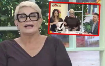 ¡Nunca visto! A Carmen Barbieri le regalaron lencería por el cumpleaños y se la probó en vivo