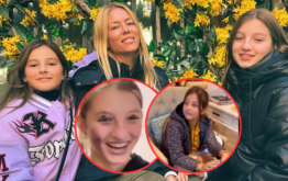 Las fotos del día de spa que Nicole Neumann le regaló a sus hijas Sienna y Allegra