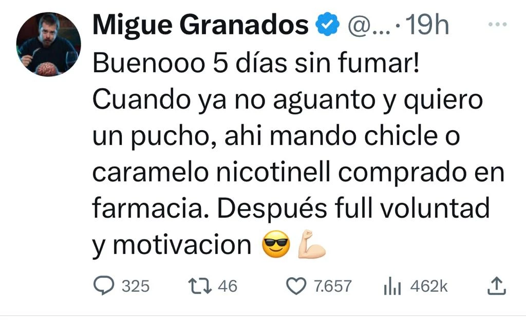 Migue Granados contó cómo lucha contra su adicción