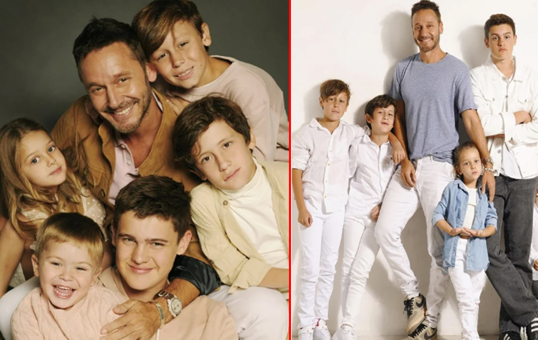 Benjamín Vicuña hizo una producción de fotos con todos sus hijos por primera vez