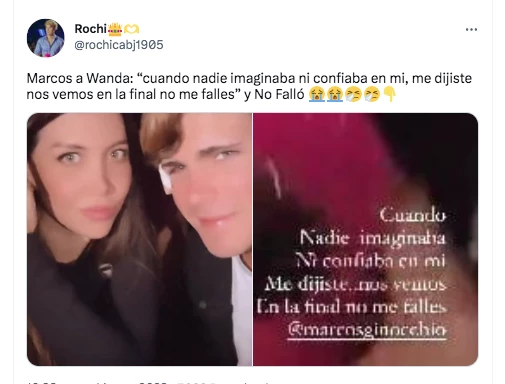 Marcos de Gran Hermano le dedicó unas palabras a Wanda
