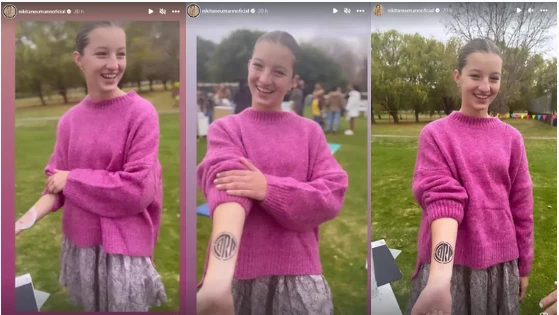 El tatuaje de la hija de Nicole Neumann