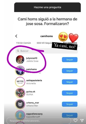 El gesto de Camila Homs para con la hermana de José Sosa