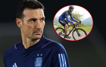 El riesgoso reto que cumplió Lionel Scaloni al escalar una montaña en bicicleta