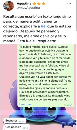 EL FAMOSO TUIT DE "MUY AGUSTINA" QUE PROVOCO UNA DE LAS VIRALIZACIONES MAS FENOMENALES DE LA HISTORIA DE LAS REDES SOCIALES. TIENE 42 MILLONES Y MEDIO DE VISUALIZACIONES. IMPRESIONANTE.