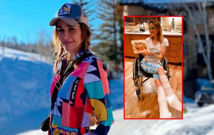 Vero Lozano mostró una radiografía de sus pies llenos de clavos.