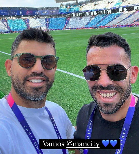 El Kun Agüero y Carlos Tevez juntos