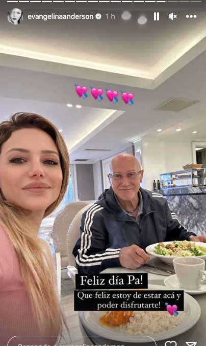 Evangelina Anderson celebrando el día del padre
