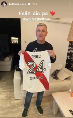 El regalo de Lucas Beltrán a su papá