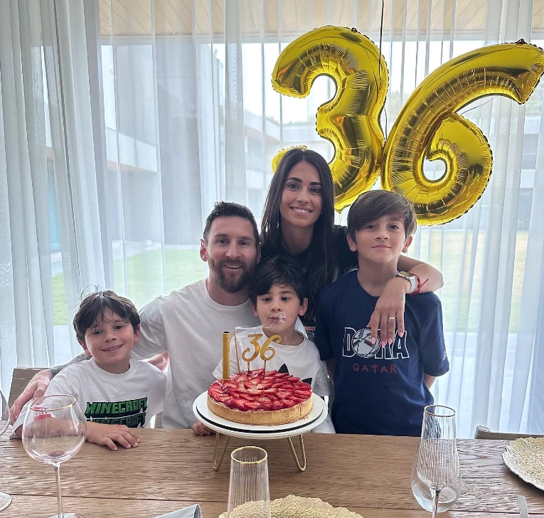 El saludo de Antonela Roccuzzo a Lionel Messi