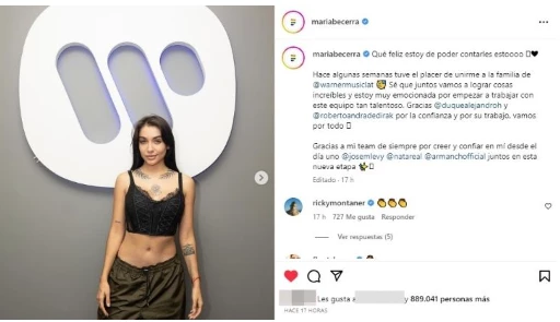 Becerra posteó su paso profesional