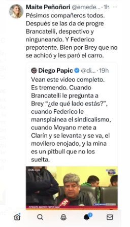 Maite Peñoñori defendió a Mariana Brey