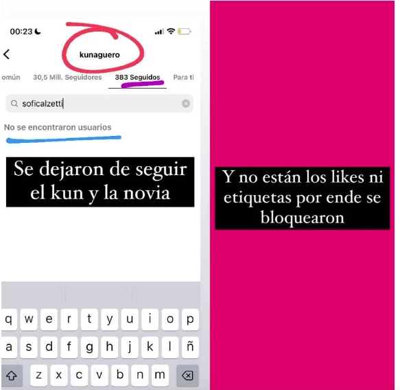 Los movimientos de Agüero en Instagram que activaron los rumores de separación