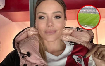 El triste video que compartió Evangelina Anderson desde la tribuna de River que cayó un hincha y murió