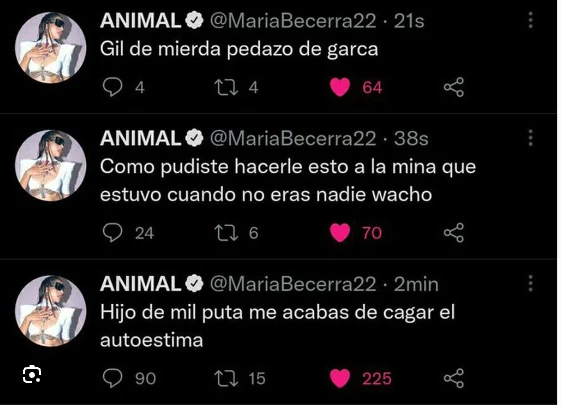 MARIA BECERRA EXPLOTO CONTRA RUSHERKING CUANDO DESCUBRIO QUE LE HABÍA SIDO INFIEL.