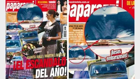 LA TAPA DE PAPARAZZI QUE SACO A LA LUZ LA RELACION DE JUANITA Y LOUSTEAU CUANDO ELLA ESTABA CON MANGUERA VALENZUELA.