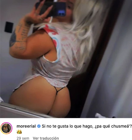 LA OTRA FOTO-FRASE DE MORE QUE DISGUSTO A JORGE RIAL. LA RELACION ES CADA VEZ MAS TIRANTE.