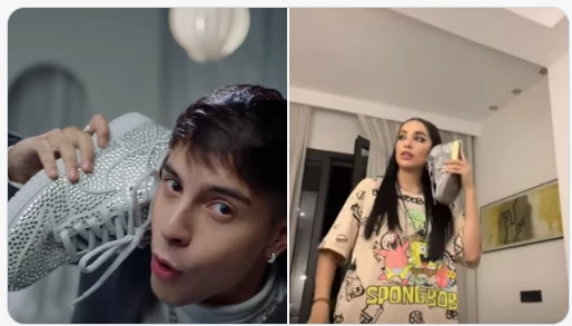 RUSHER LE TIRO UNA INDIRECTA A MARIA: SE PUSO LA ZAPATILLA EN LA OREJA COMO HIZO ELLA CUANDO LE DEDICO EL CHALLENGE DE OJALA.