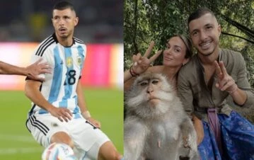 Las fotos de Guido Rodríguez y su pareja, de vacaciones en Bali luego del triunfo de la Scaloneta
