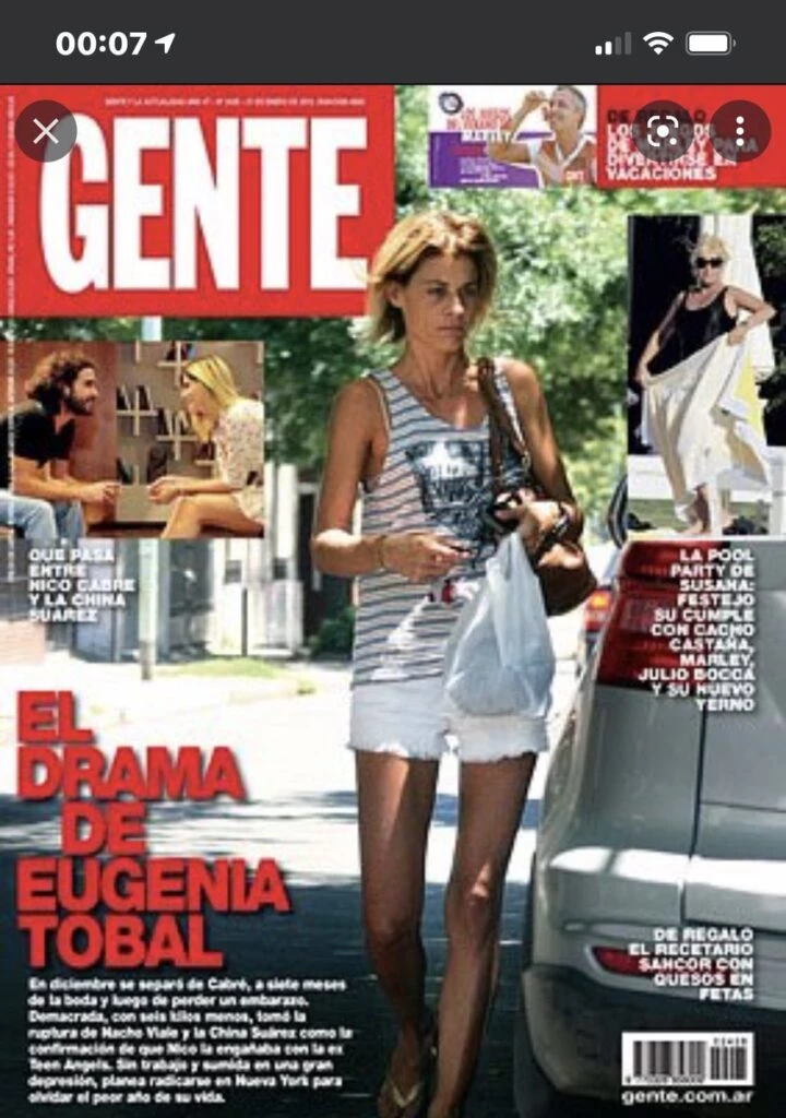 ASI QUEDO EUGENIA TOBAL DESPUES DE DESCUBRIR QUE NIC CABRE LA ENGAÑABA CON LA CHINA SUAREZ.