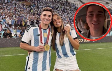 El video de Julián Álvarez y su novia cantando a todo pulmón en el recital de Coldplay