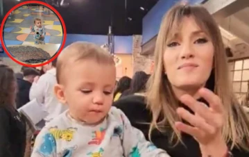 El hijo de Mica Viciconte dio sus primeros pasos en vivo y sorprendió a todos