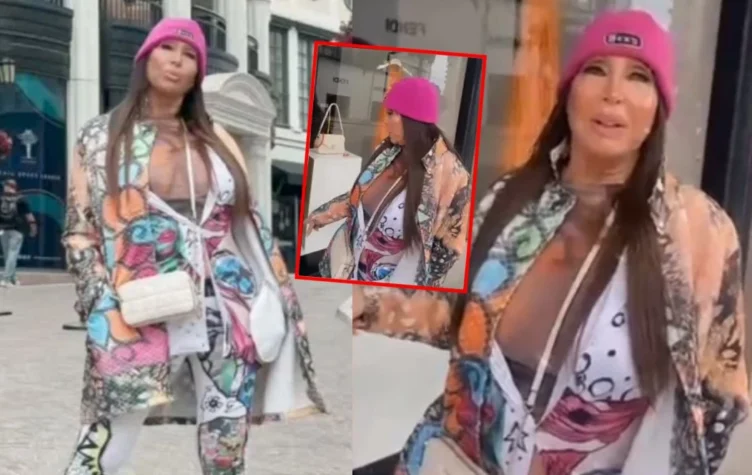 Moria Casán mostró las vidrieras de Rodeo Drive.