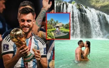 Las fotos de las vacaciones soñadas de Nicolás Tagliafico y Caro Calvagni en Indonesia