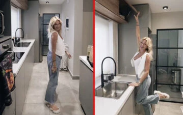 Yanina Latorre remodeló la cocina de su departamento y mostró los resultados con un video: "Energías renovadas"