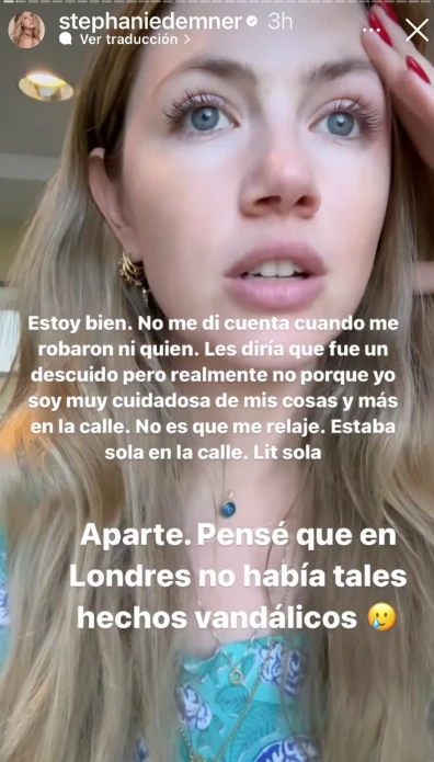 Le robaron a Stephanie Demner en Inglaterra