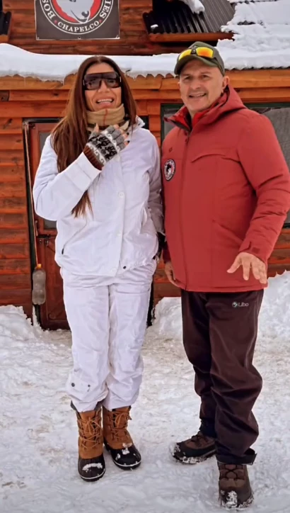 Flor de la V feliz en Bariloche