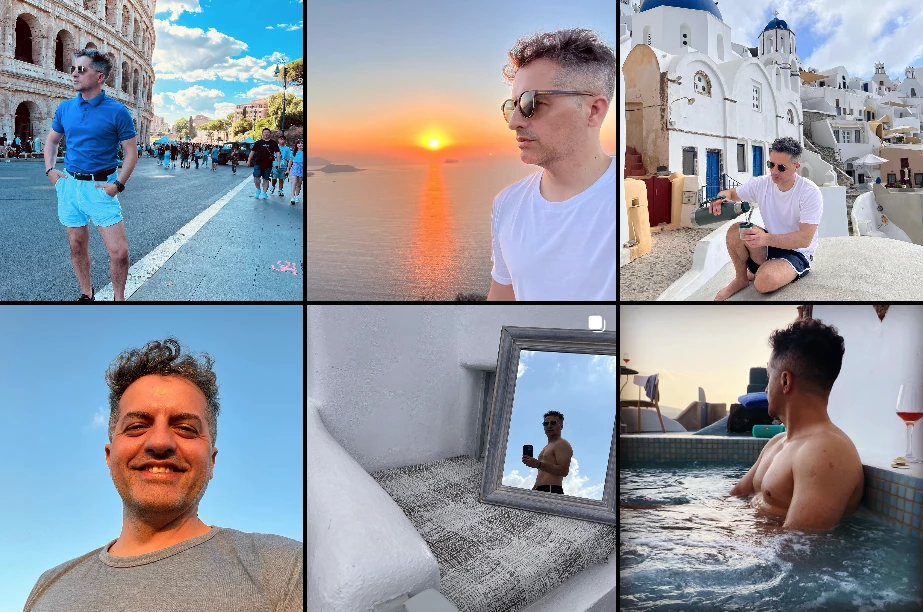 Estas son las fotos que subió Ángel de Brito