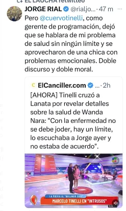 Rial disparó contra Tinelli