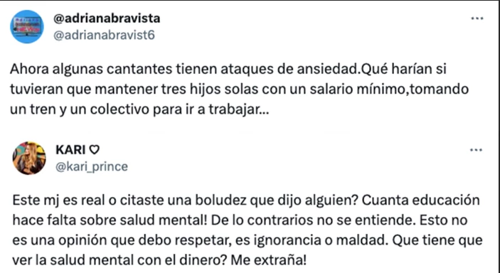 KARINA LA PRINCESITA LE CONTESTO CON TODO A UNA INFLUENCER QUE DUDO DE LOS PROBLEMAS DE SALUD MENTAL DE LAS CANTANTES.