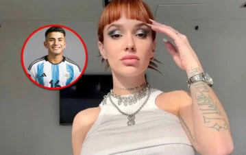 La Joaqui compartió una foto del romántico gesto que tuvo su novio futbolista, Thiago Almada