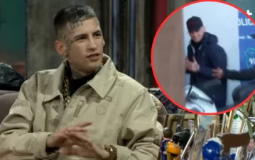 Las primeras fotos de L-Gante esposado a un mes de su detención