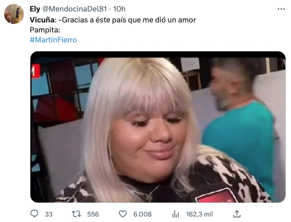 Meme de Pampita, Moritán y Vicuña
