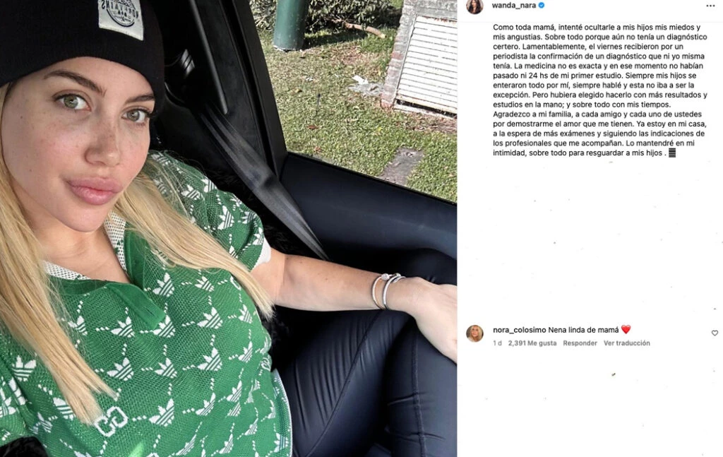 El mensaje de la mamá de Wanda Nara