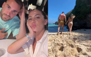 El resumen de la romántica luna de miel de Nicolás Tagliafico y Caro Calvagni en Indonesia