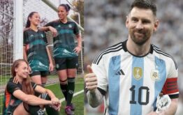Lionel Messi bancó a la Selección femenina de cara al mundial y se puso su camiseta.