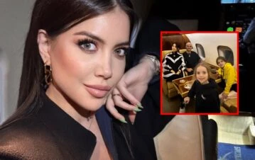 Así se fue Wanda Nara de la Argentina a Turquía: avión privado, puro lujo y enojo