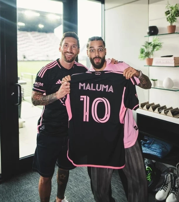 Messi e Maluma posaram juntos em Miami