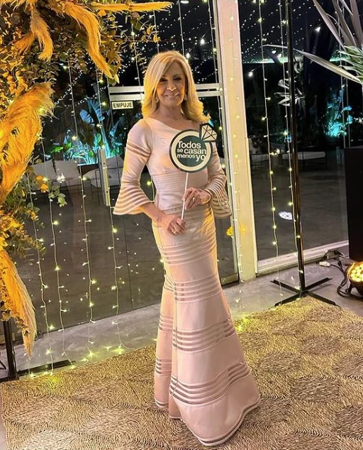 Susana Roccasalvo en el casamiento de su hija Belén