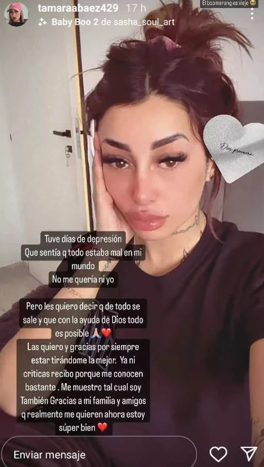 Tamara Báez habló de depresión