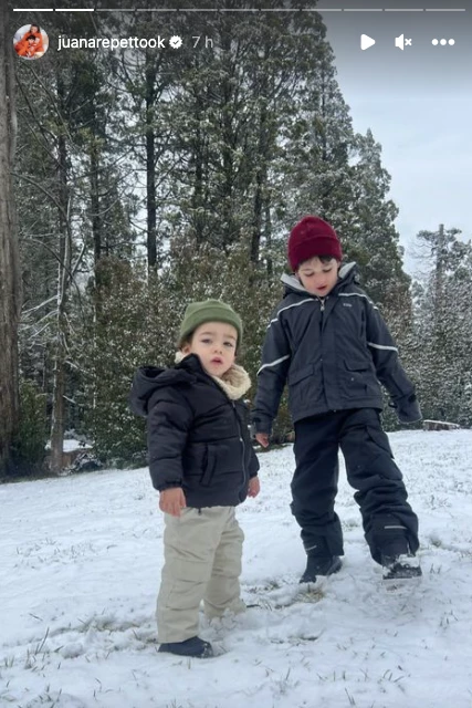 Juana Repetto de vacaciones en Bariloche junto a su familia