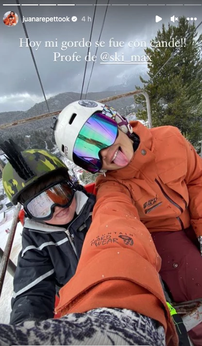 Juana Repetto de vacaciones por Bariloche