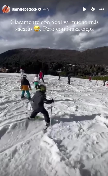 Así esquió el hijo de Juan Repetto