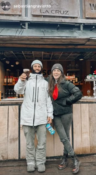 Juana Repetto y su novio en bariloche